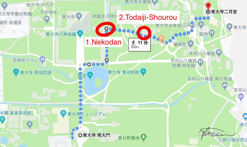 My recommend route to Nigatsudo.